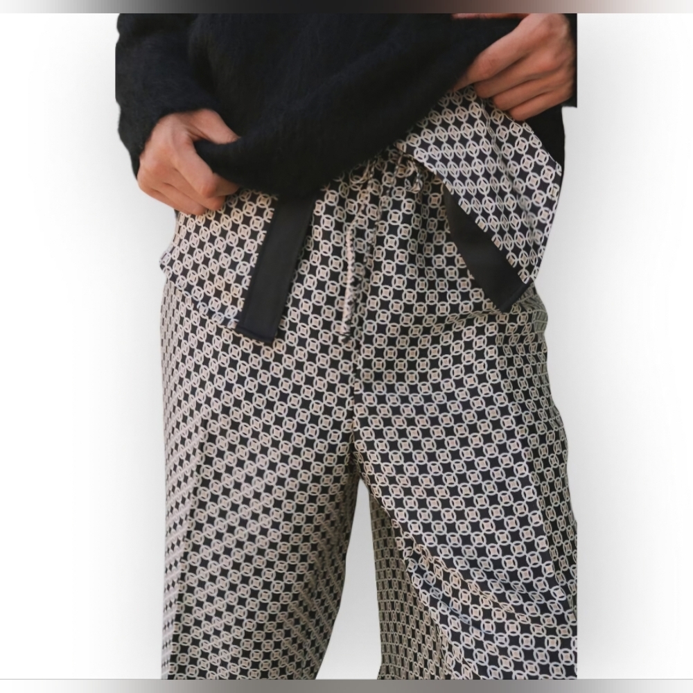 NWT H&M Geometric Wide Leg Pants - Picture 4 of 13